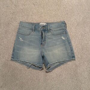 Abercrombie kids high rise relaxed jean shorts size 13/14